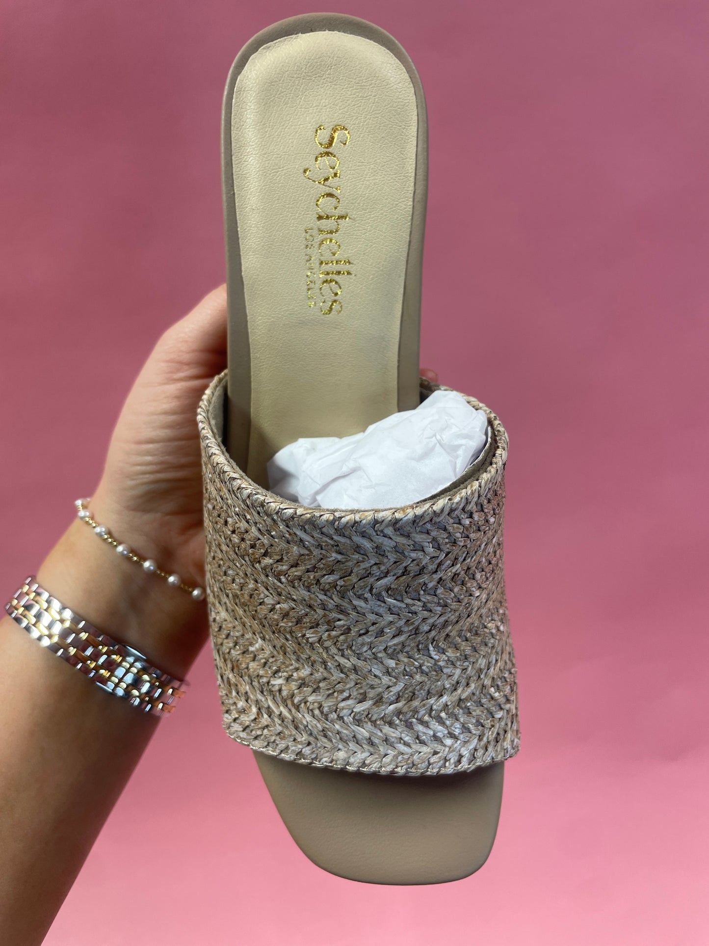 Adapt Taupe Raffia Heel