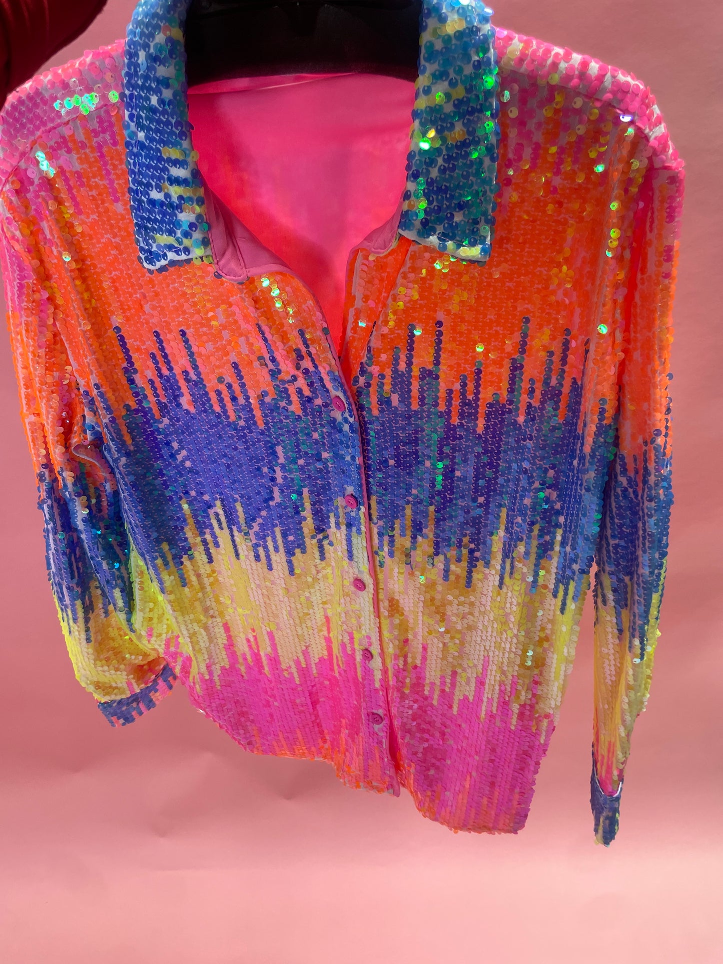 Sequin Button Up
