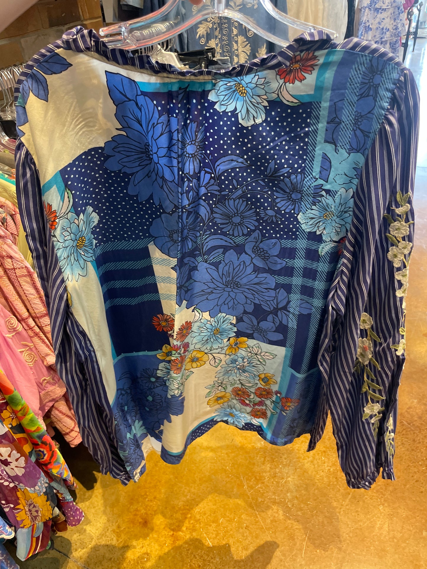 NALINA RUFFLE SCARF BACK BLOUSE