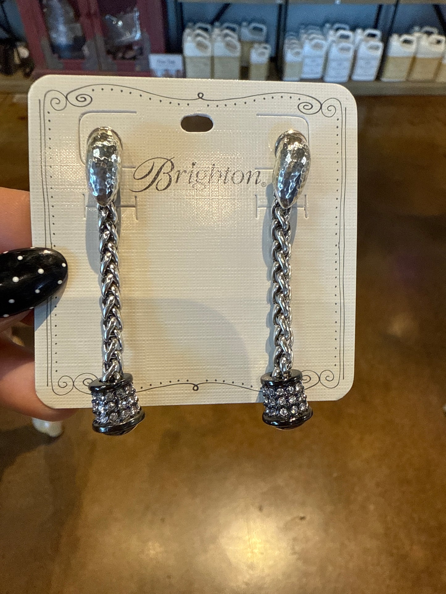 Meridian ventus black post earring
