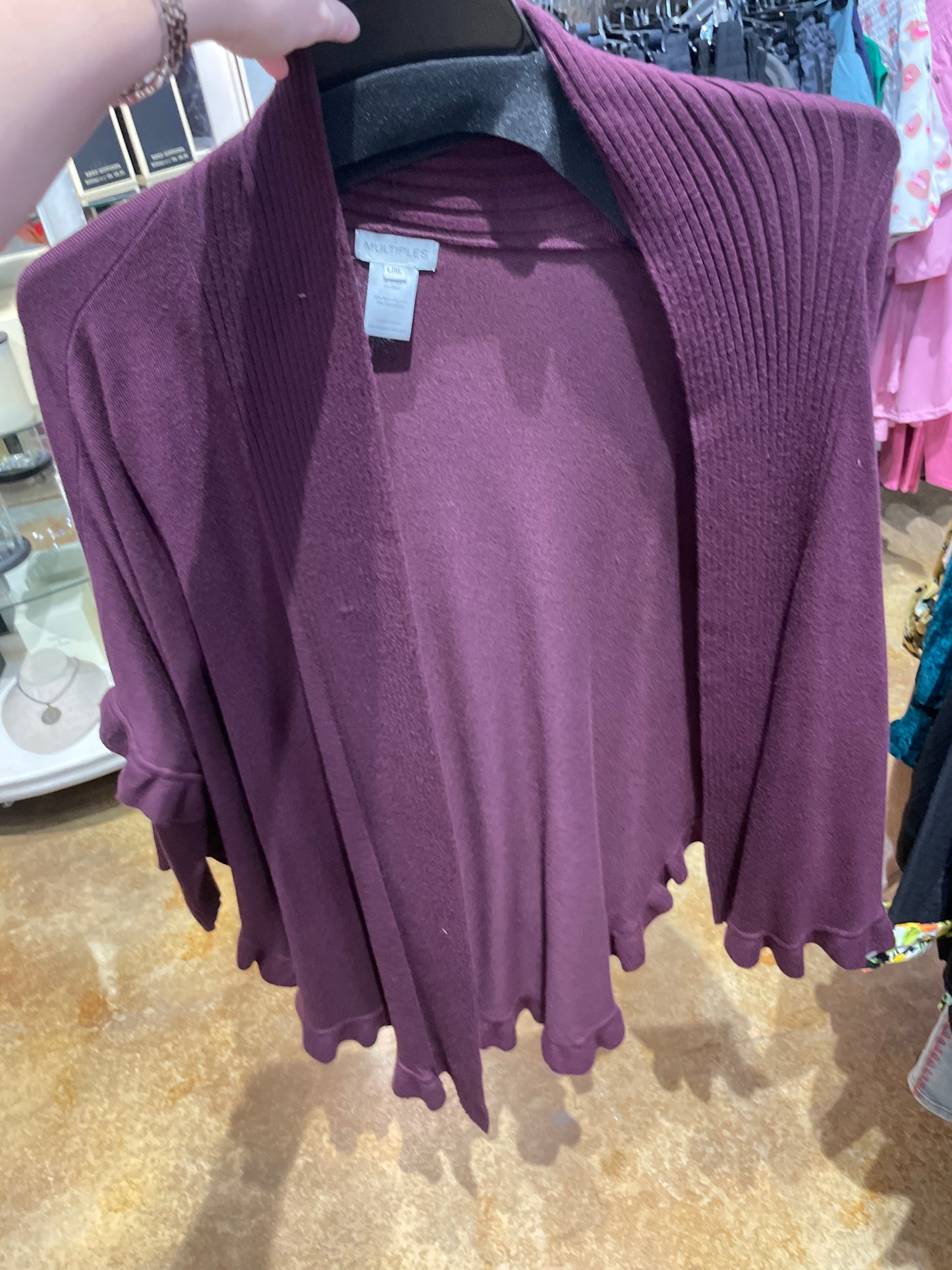 Shawl Maroon Cardigan