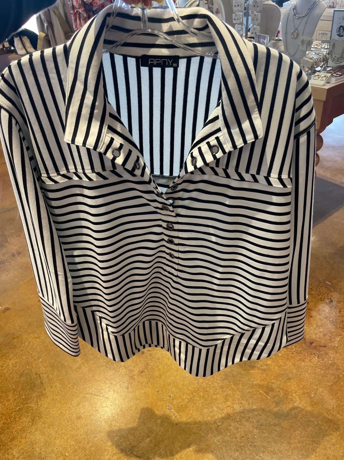 Henley Stripped Top