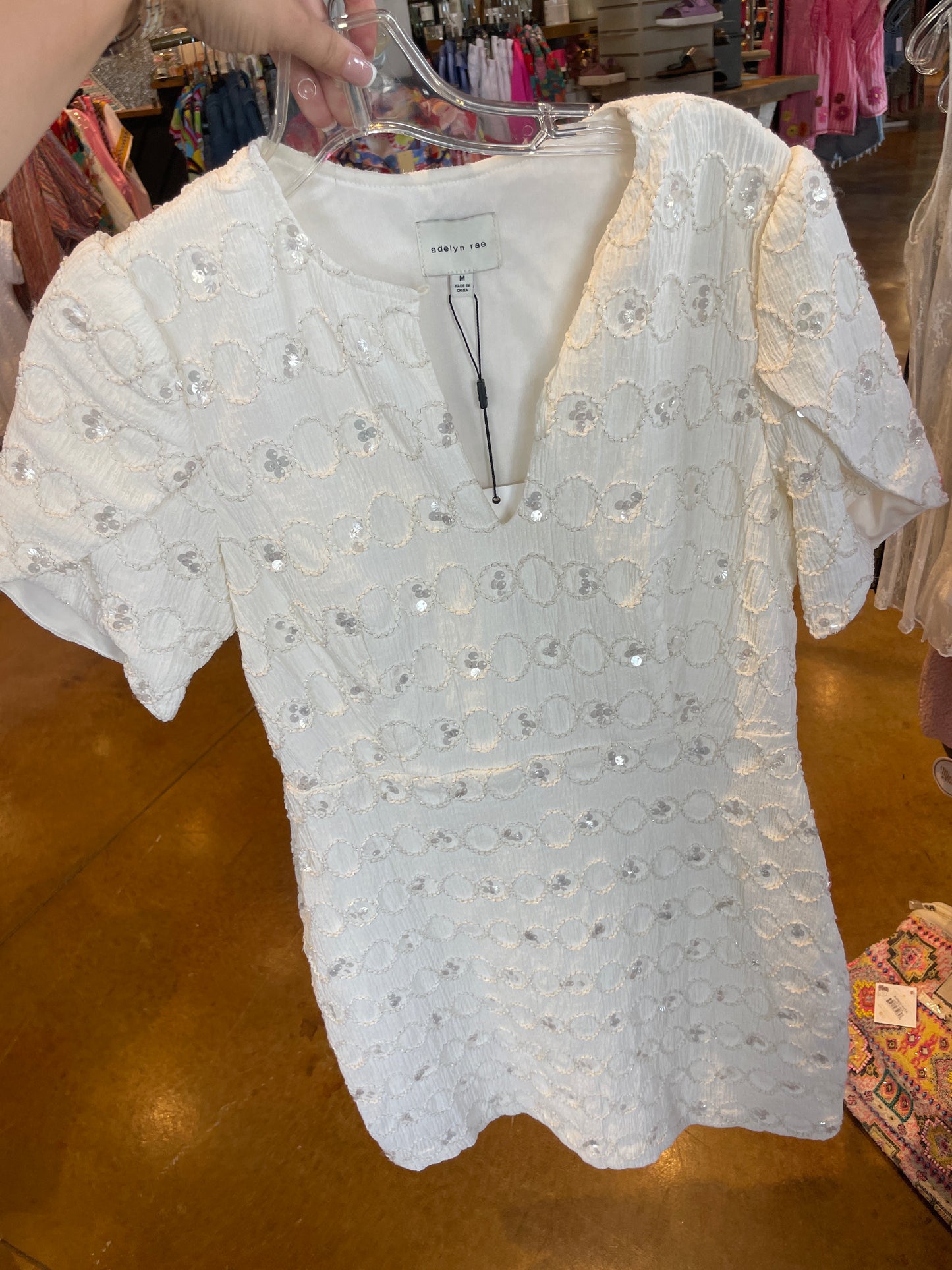 White dress with sparkles