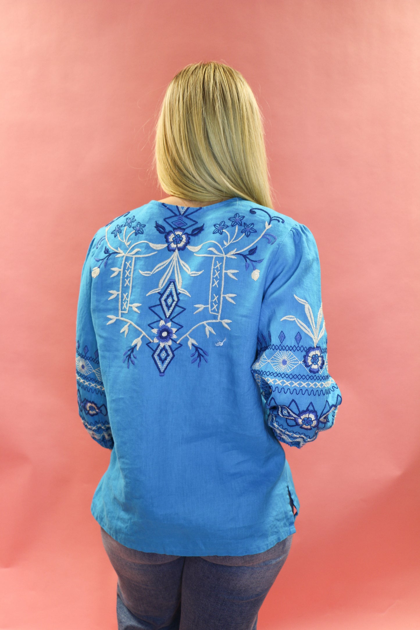 Linen Relaxed Blouse- Taria