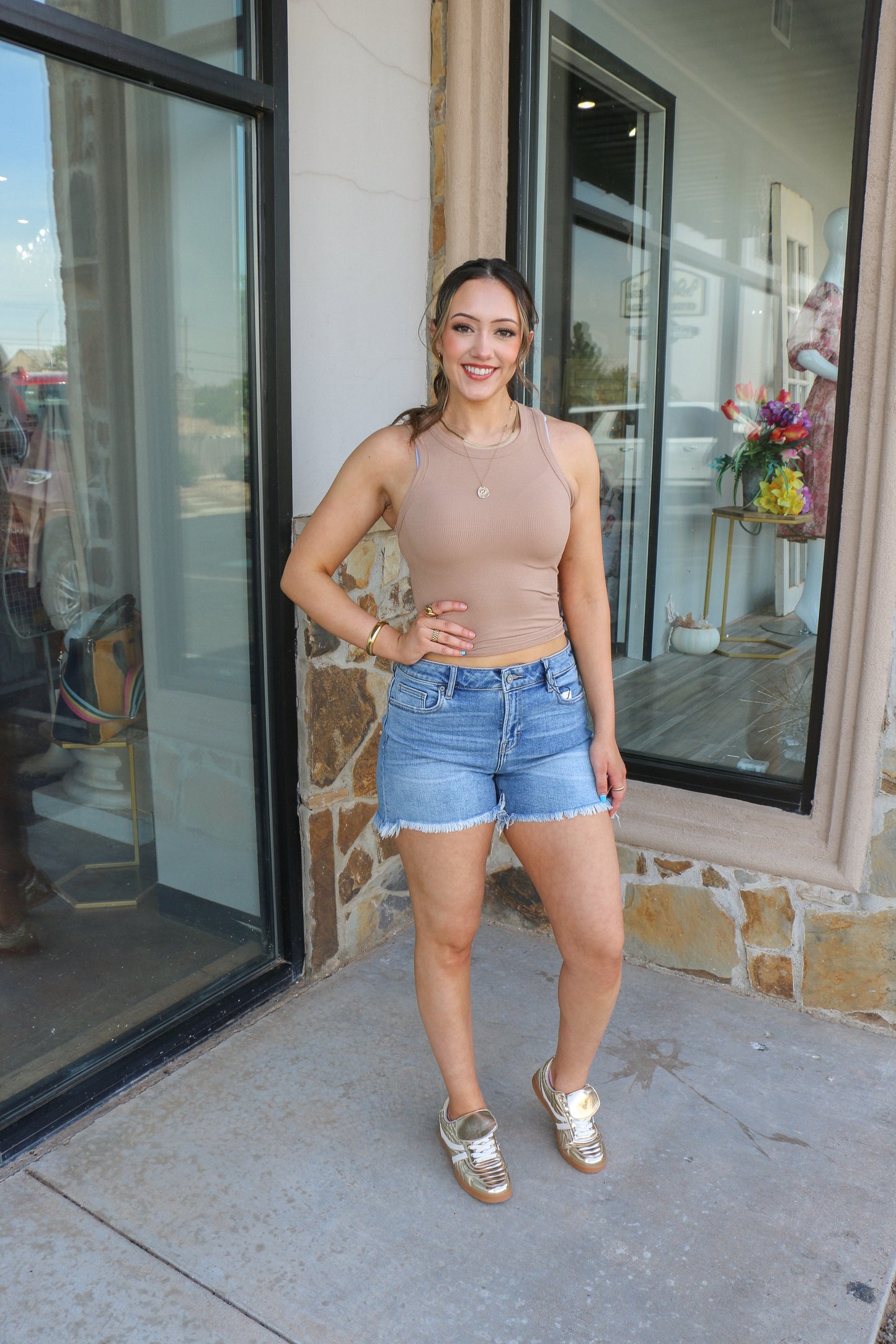 WASHED SEAMLESS CROP TOP