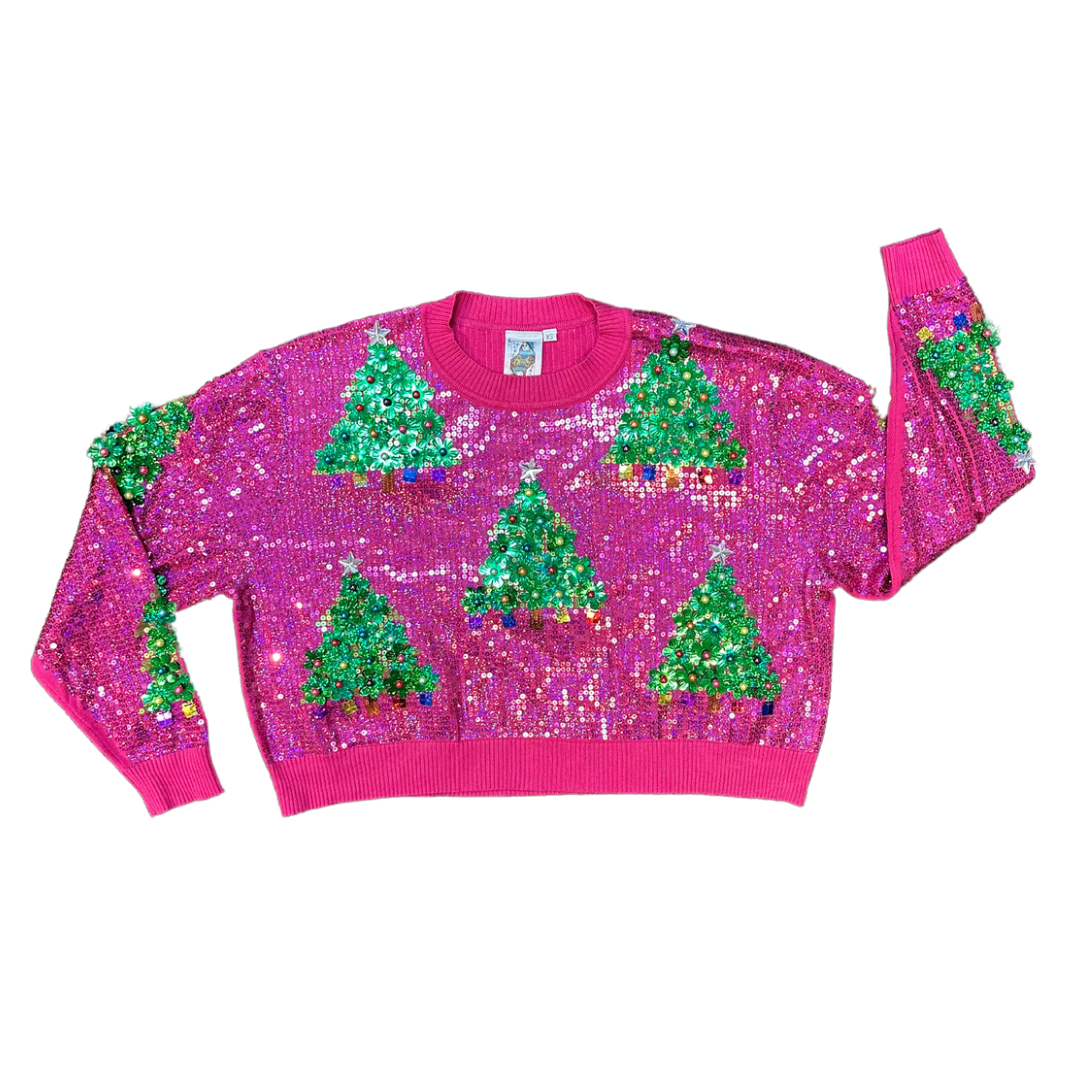 Pink Sequin Scatter Christmas Tree