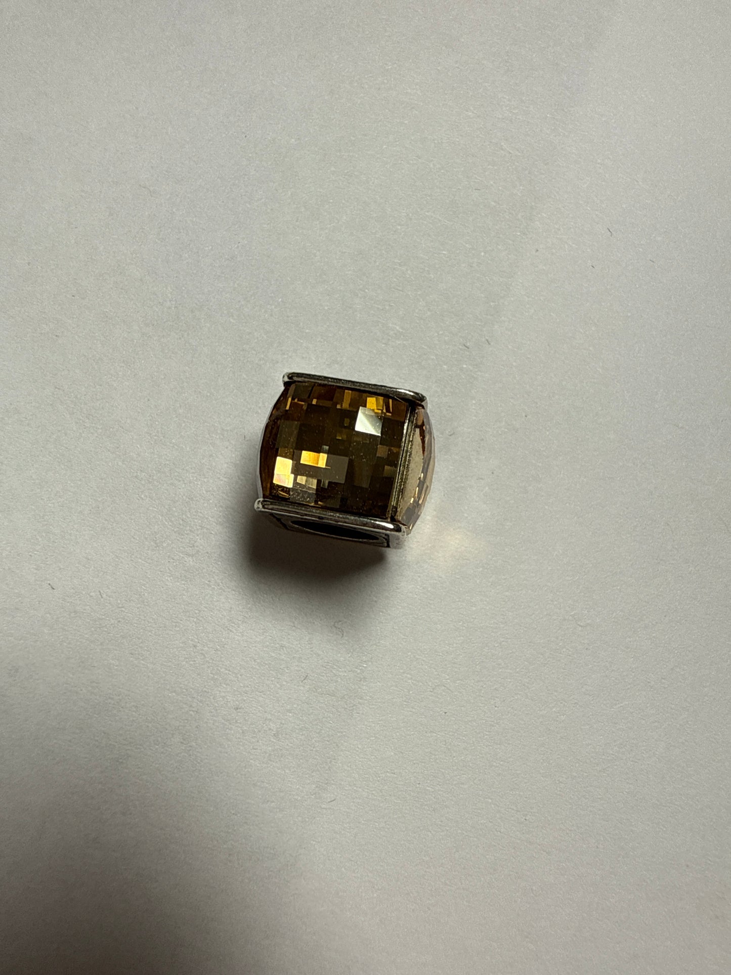 SIL/GLDN ICE CUBE BEAD