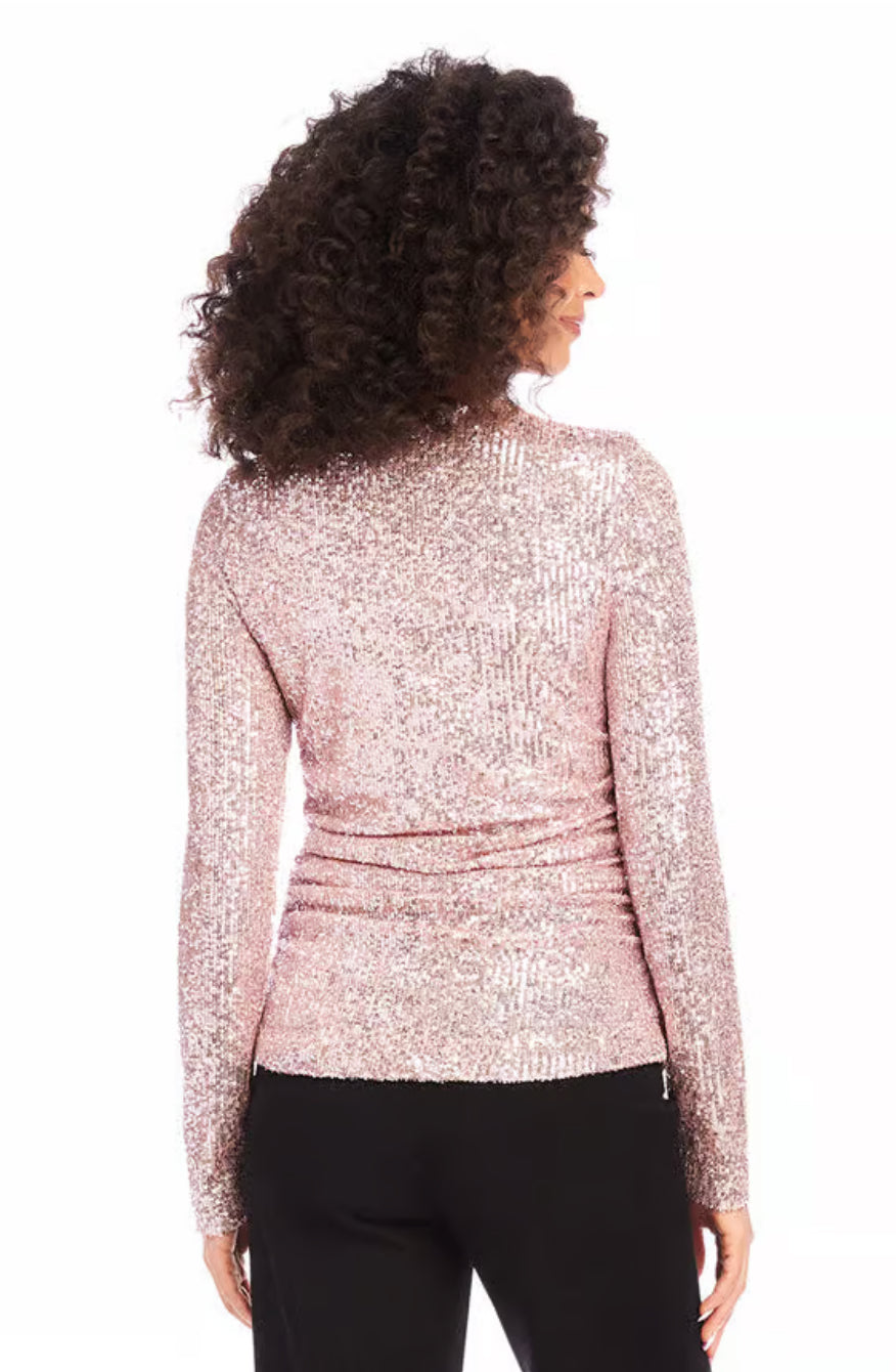 Pink Shimmer Sequin Top