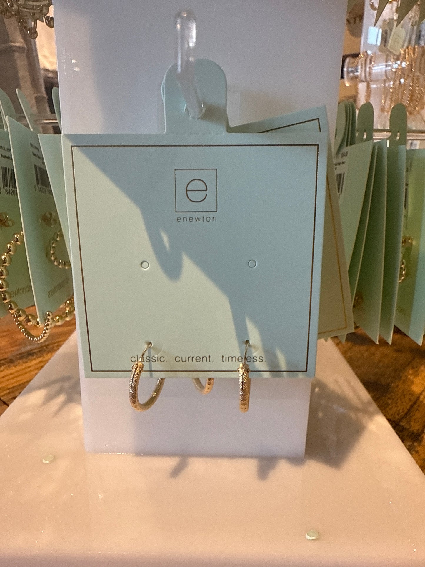 Textured 0.5 gold hoop