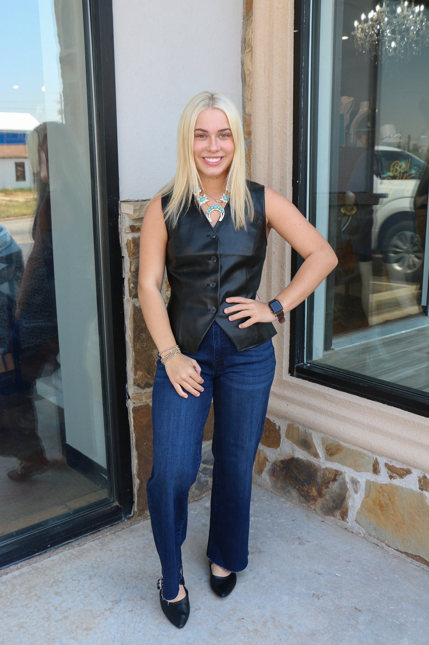 danica v neck vest