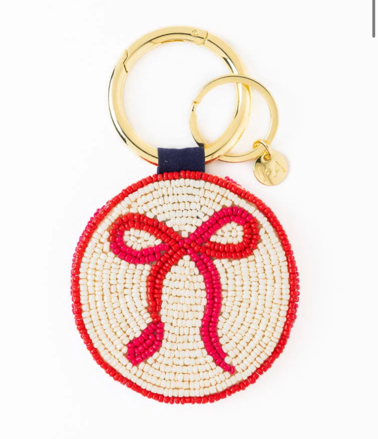 Kelsey bow print key chain