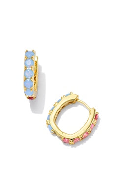 PINK BLUE MIX EARRINGS