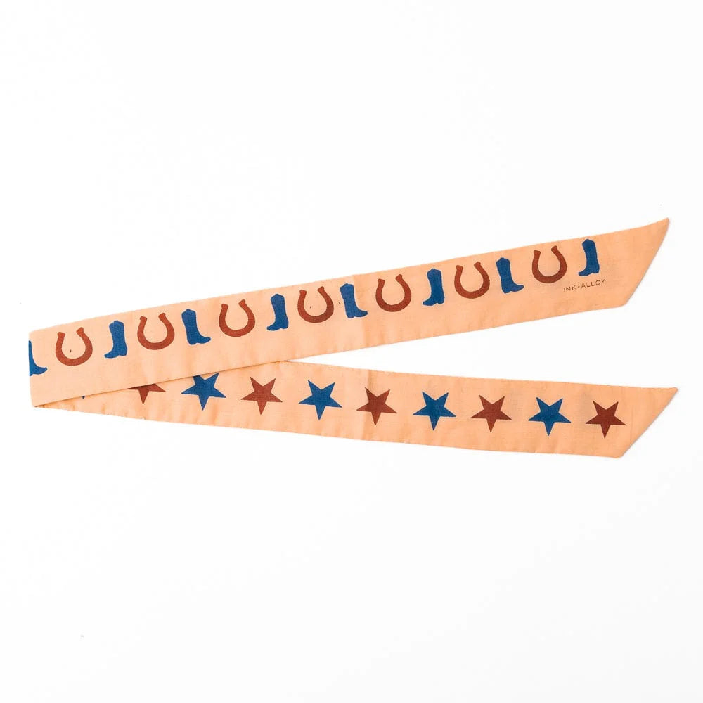 boot print skinny scarf