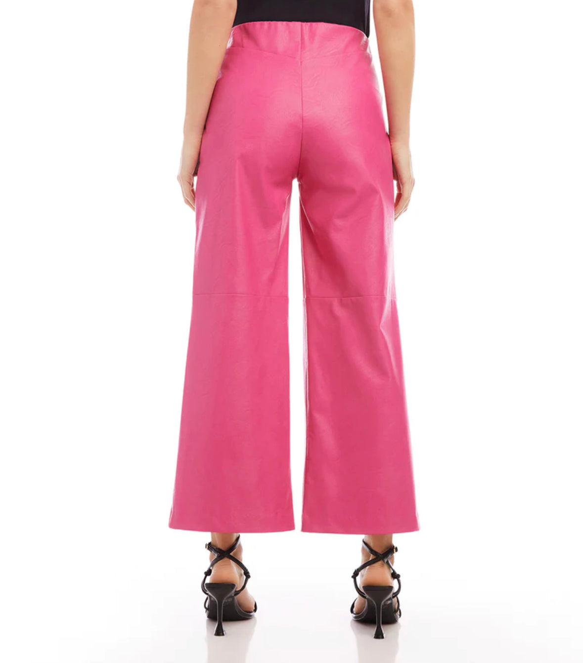 Hot Pink Vegan Leather Pants