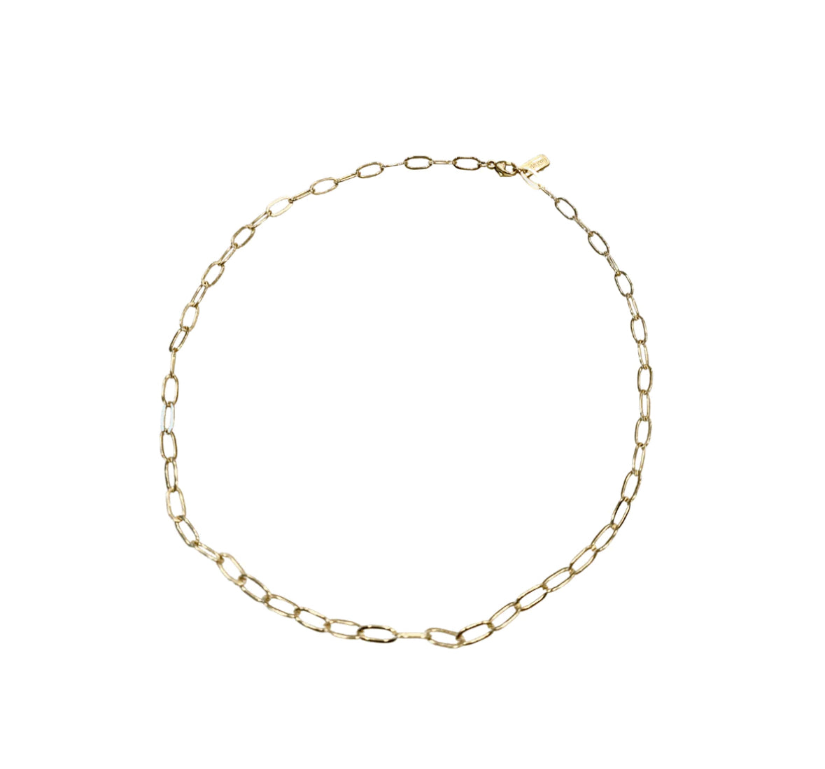 14K GOLD FILLED PAPERCLIP LARGE LINK NECKLACE