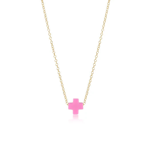 16" NECKLACE GOLD SIGNATURE CROSS