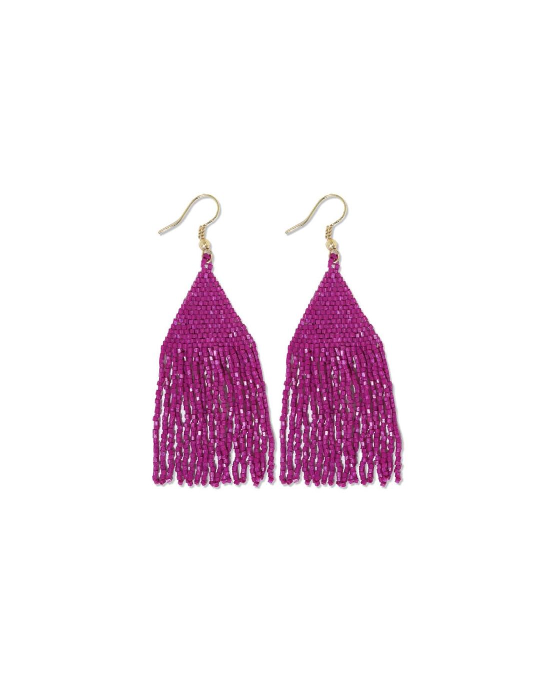 LEXIE HORIZONTAL LINES BEADED FRINGE EARRING