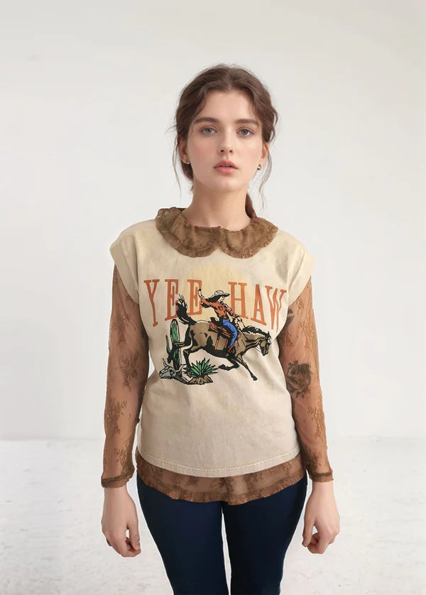 Rust Lace Blouse