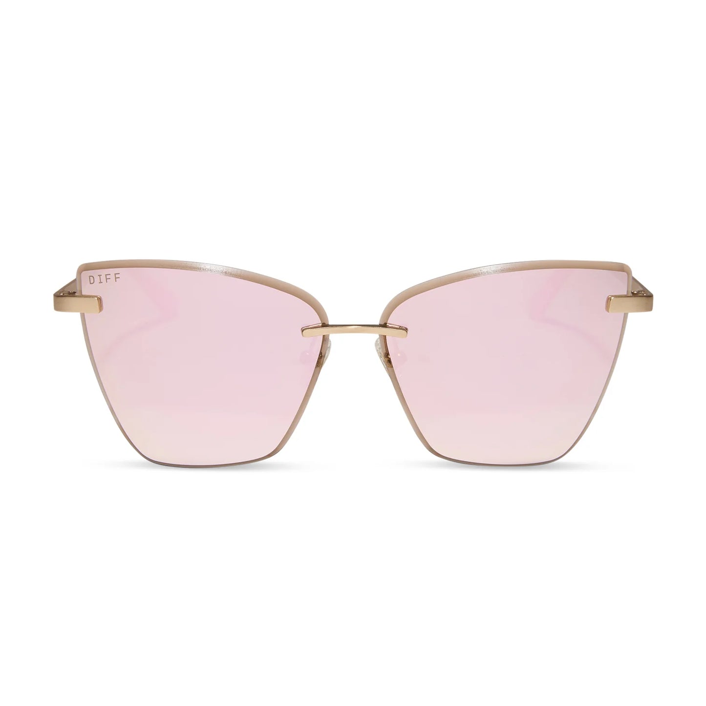 becky v brushed gold + cherry blossom mirror