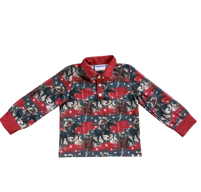 USA Cowboy Pearl Snap Onesie /Shirt