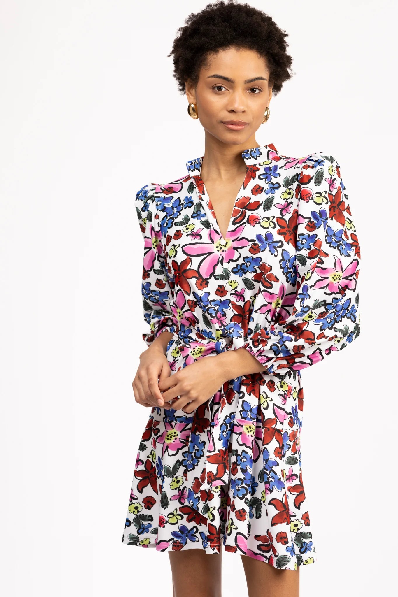 Abstract garden Watercolor Dress