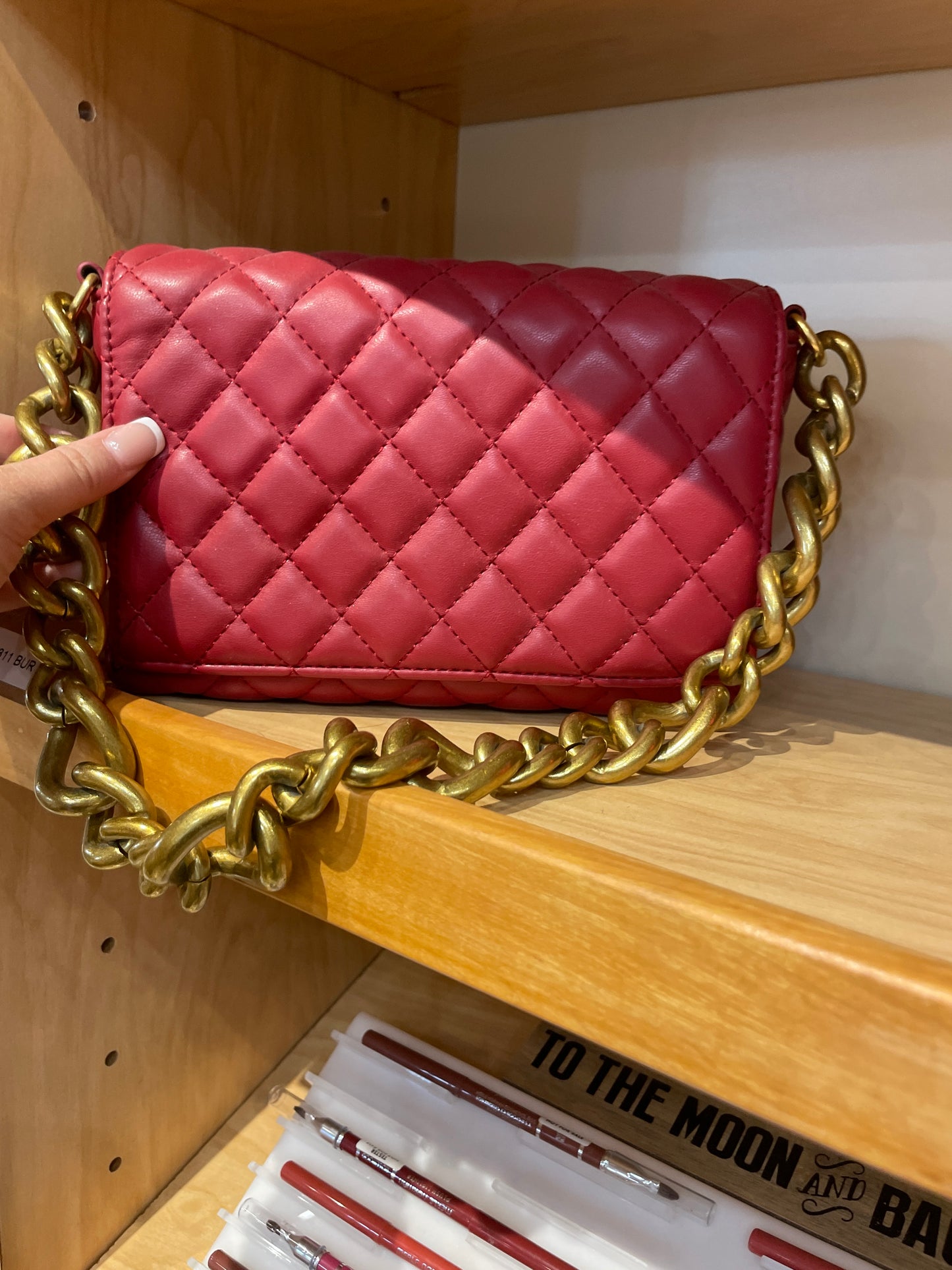 quilted shoulder bag