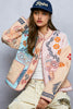 quilted print jacket