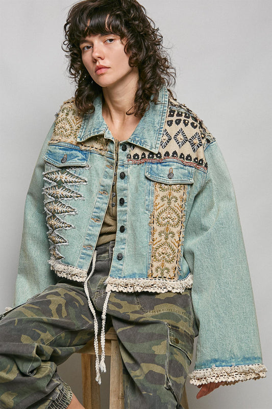 cropped denim jacket
