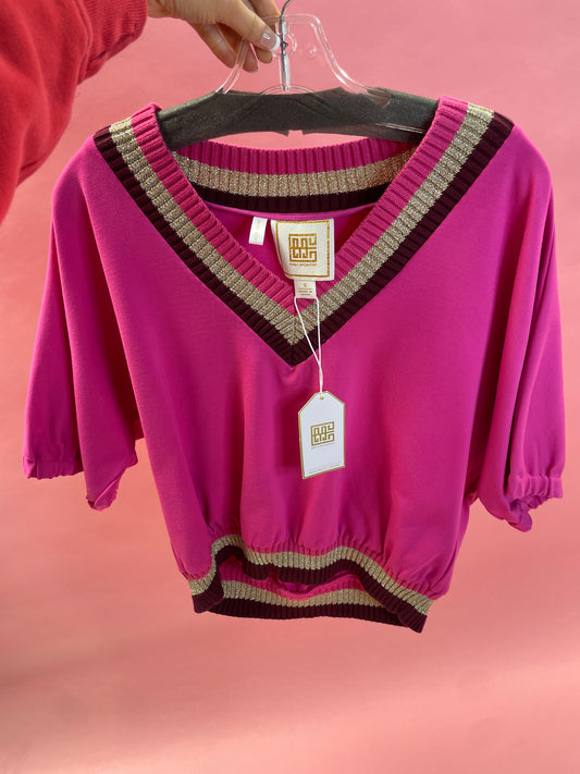 Varsity Poppy Top