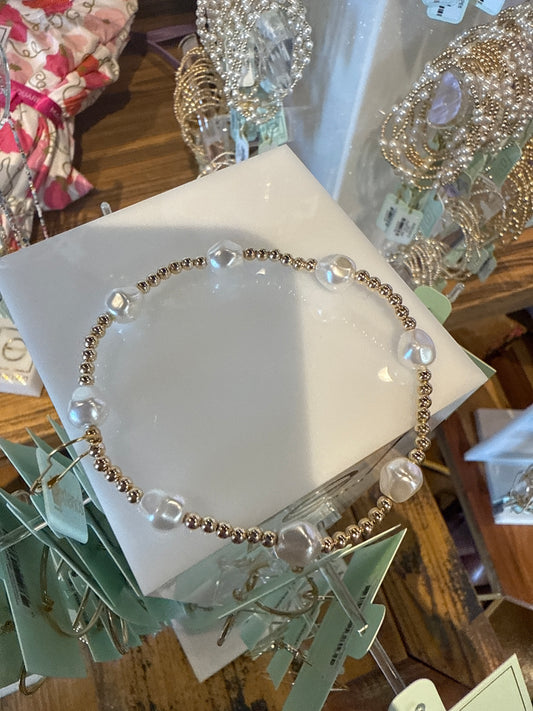 Admire gold 3mm pearl bracelet