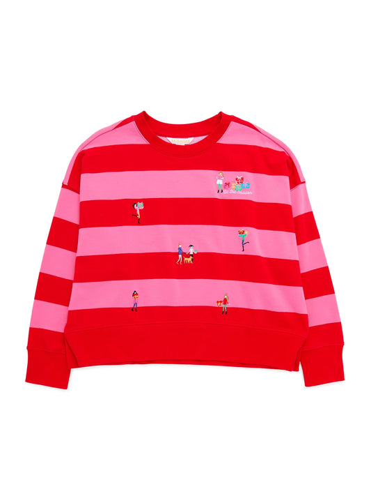 Shiraleah Gifting Embroidery Relaxed Sweatshirt