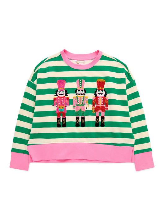 Stripe nutcracker sweatshirt
