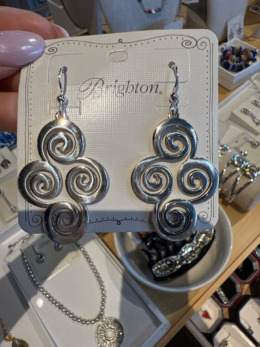 Vertigo spiral french wire earring
