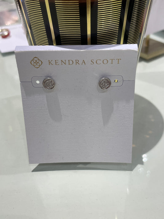 Dira coin stud rhod earring