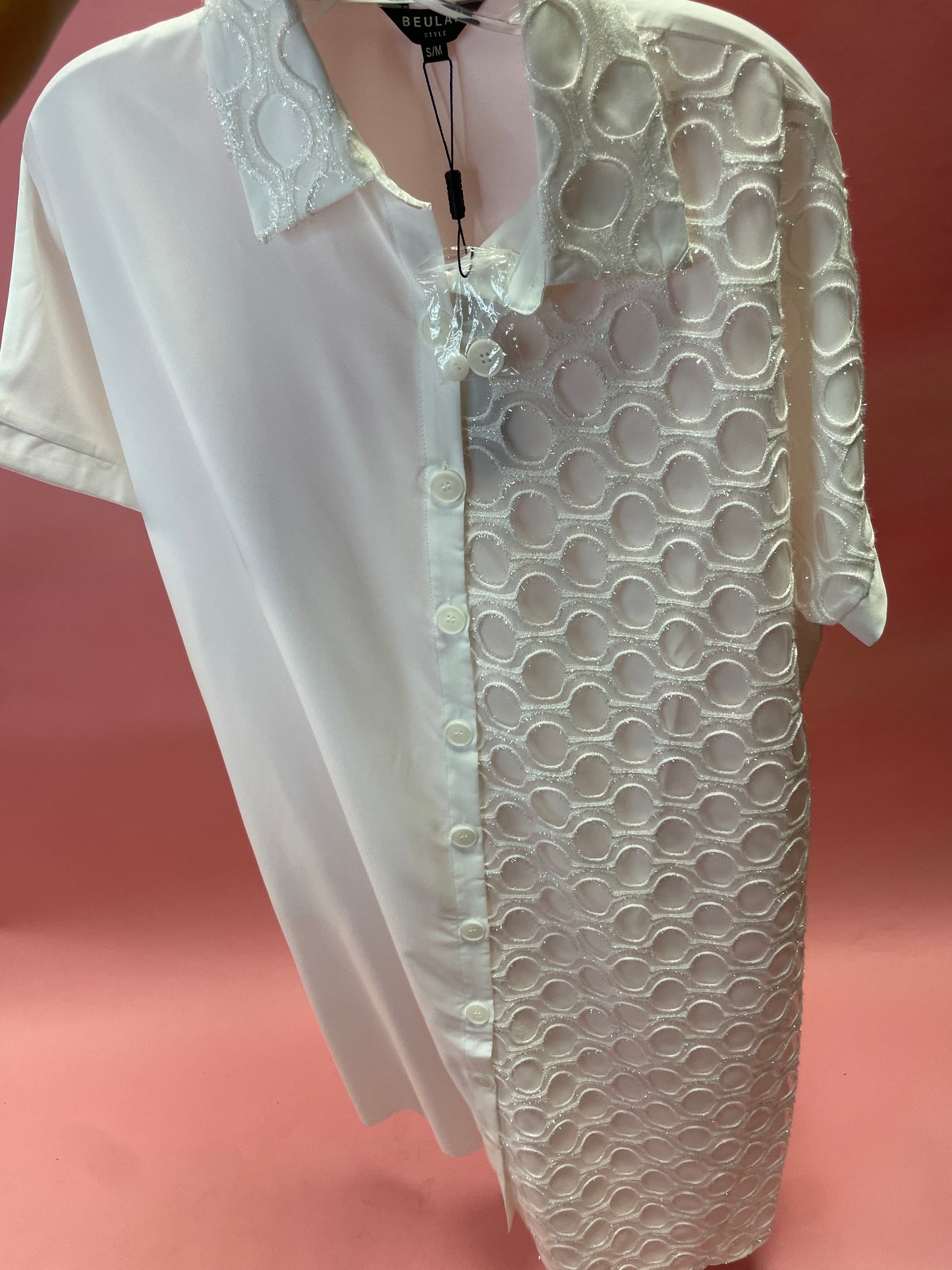 WHITE BUTTON UP DRESS