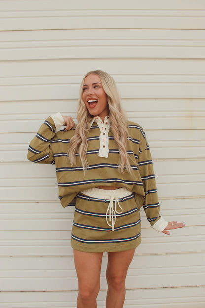 Mineral Washed Striped Set