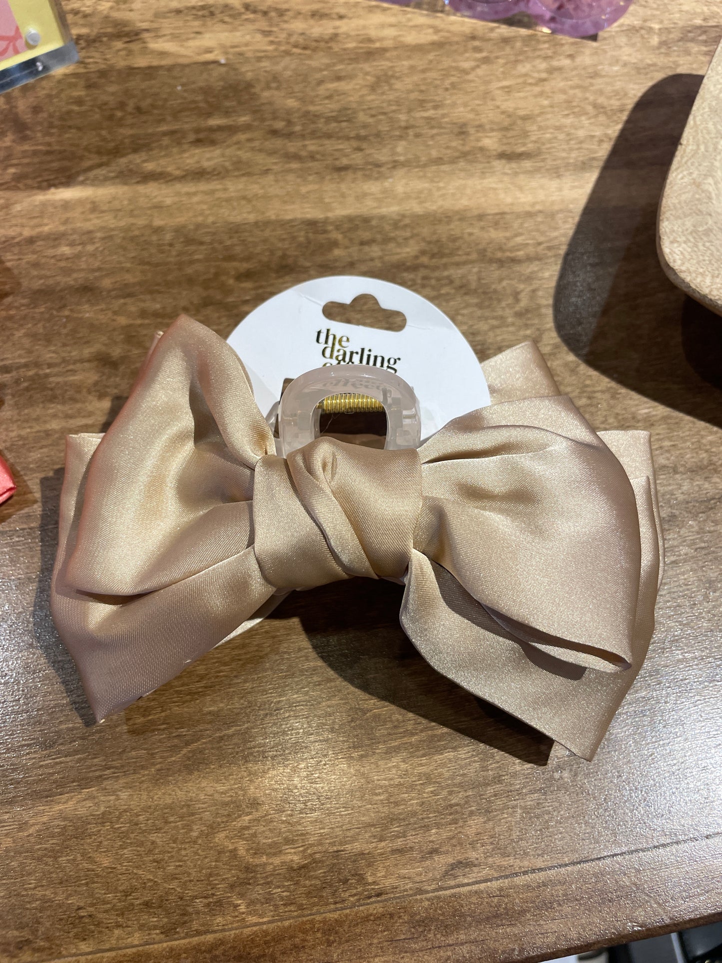 SATIN BOW CLAW CLIP