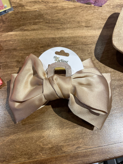 SATIN BOW CLAW CLIP