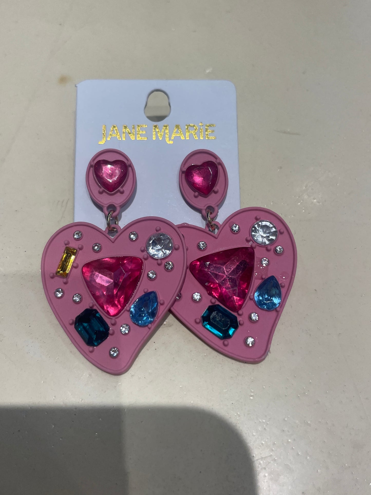 jane marie heart earrings
