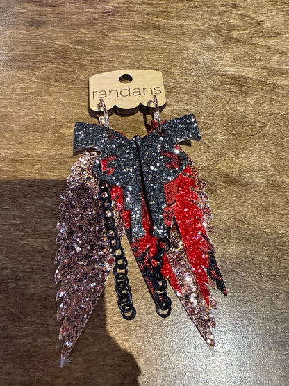Feather detailed earrings