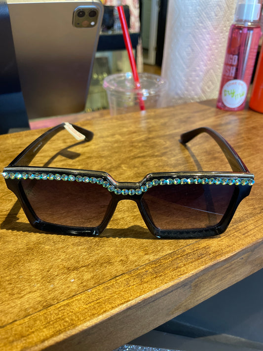 SWAROVSKI ONE ROW COLOR SUNGLASSES