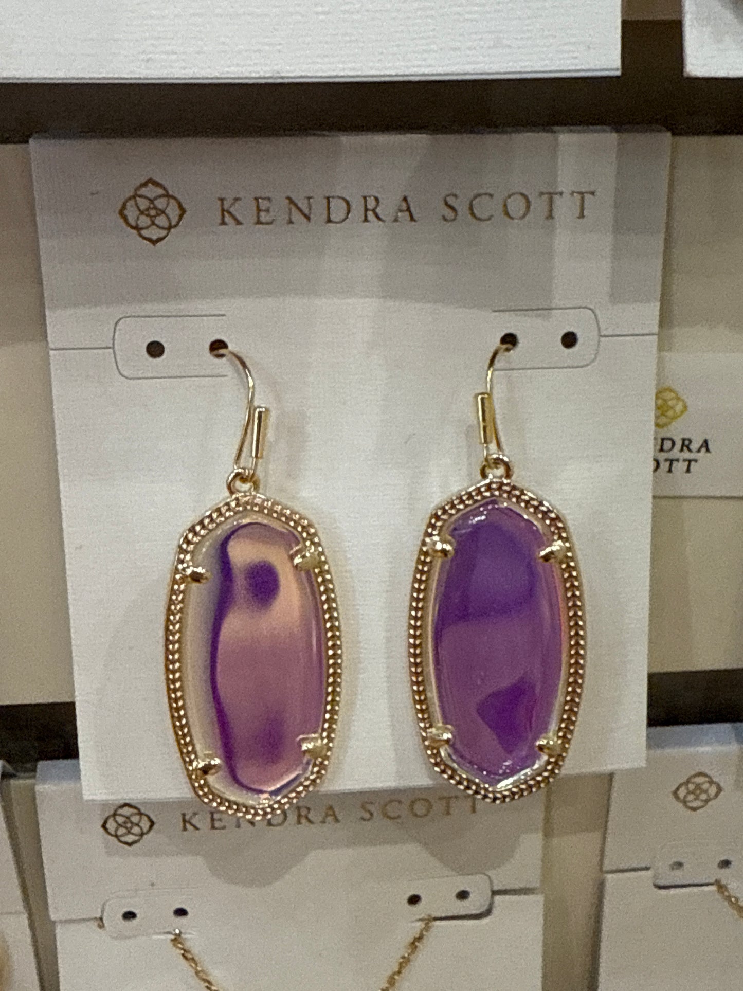 ELLE EARRING GOLD DICHROIC GLAS