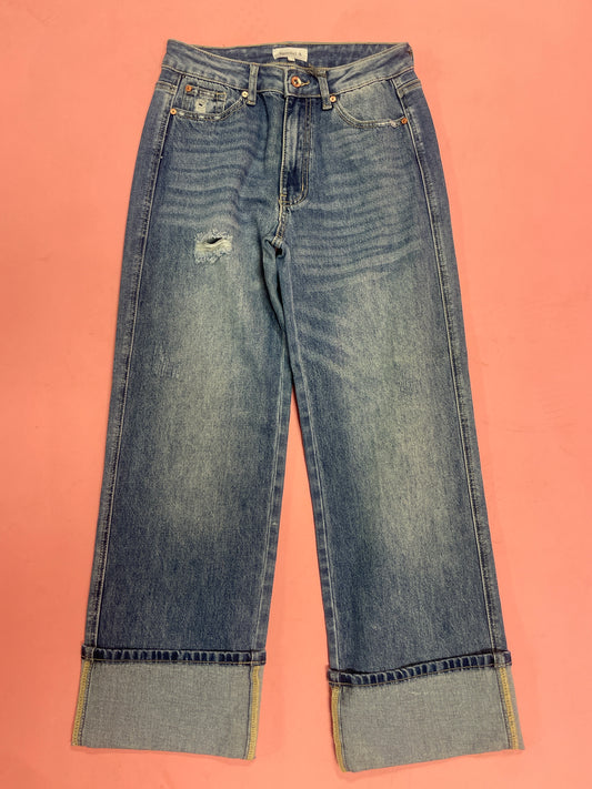 high rise dad jeans