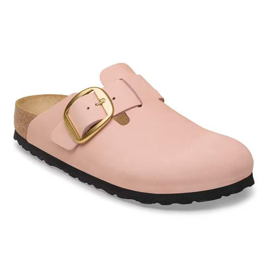 Boston Big Buckle Soft Pink Clogs