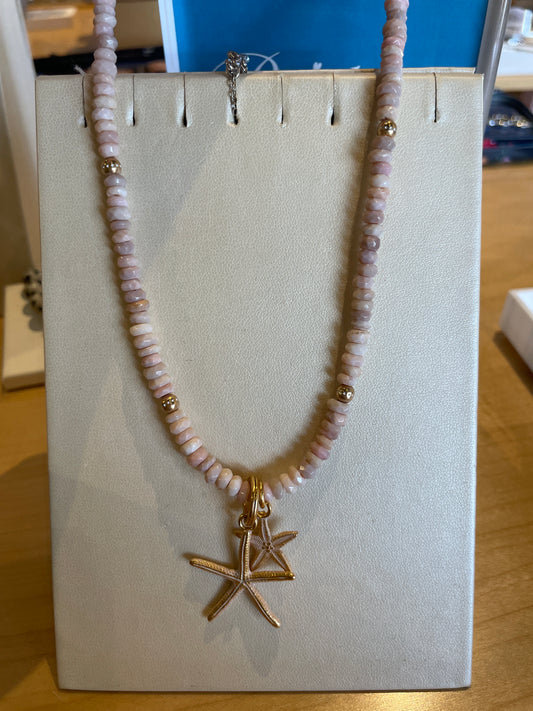 Paradise Cove Pink Opal Shell Necklace