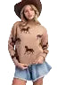 Horse Graphic Knit Mock Neck Sweater