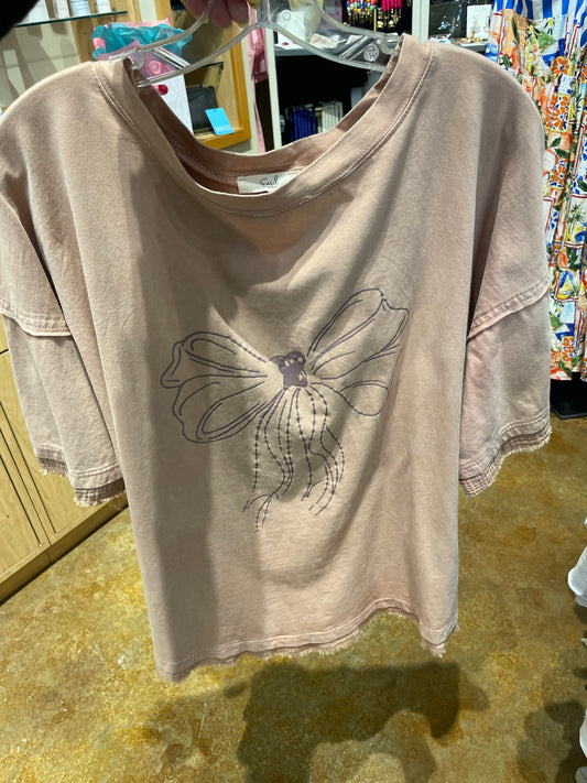 Pink Bow Tee