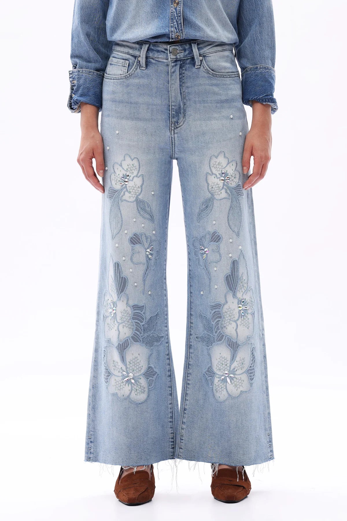 Light blue Wide Leg Jeans