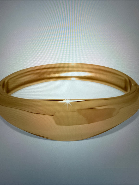 Gold Cascade Lumina Hinged Bangle