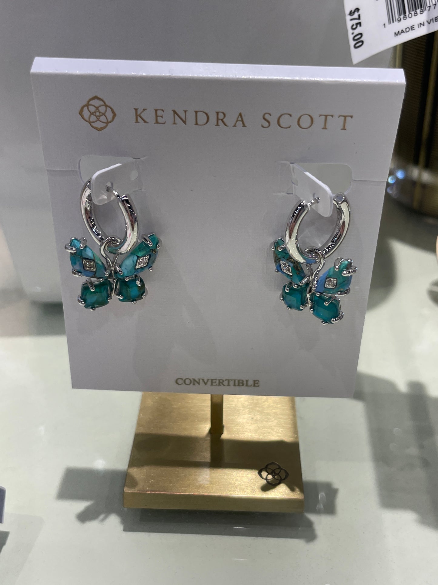 SILVER BUTTERFLY HUGGIE EARRINGS AUQA